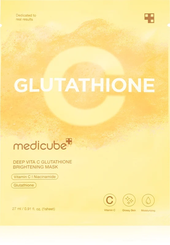 Medicube Deep Vita C Glutatione Maschera in Tessuto Illuminante 27ml — Maschera viso