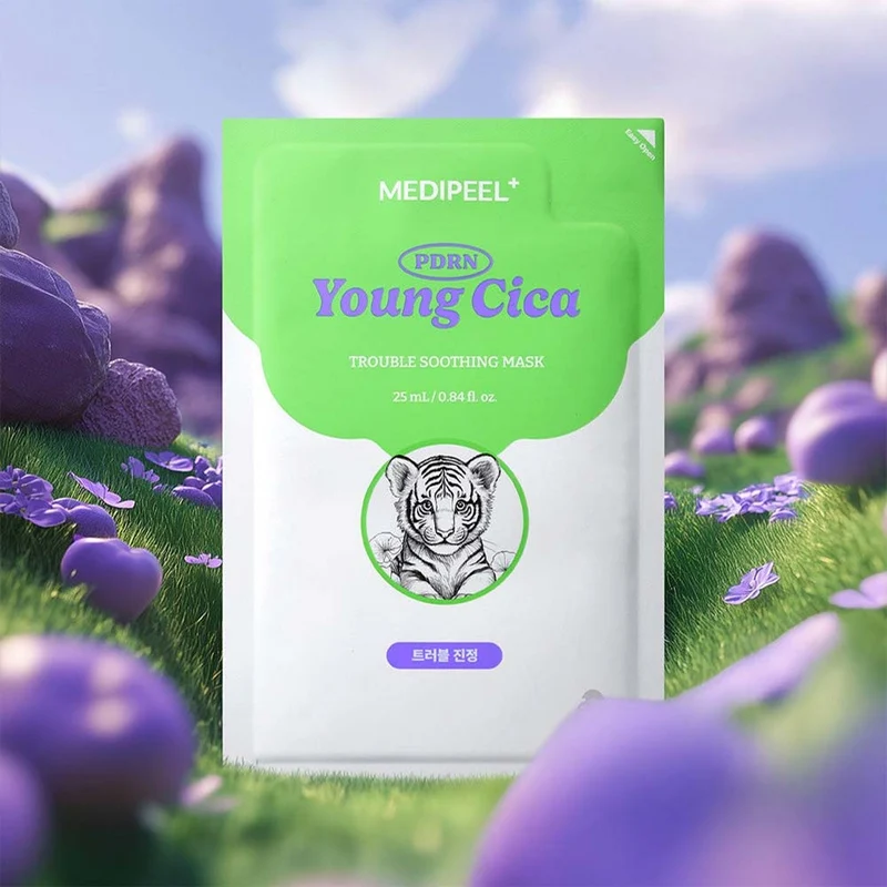 Medi-Peel Young Cica PDRN Trouble Lenitivo Maschera Lenitiva Idratante con PDRN 25ml — Maschera in tessuto