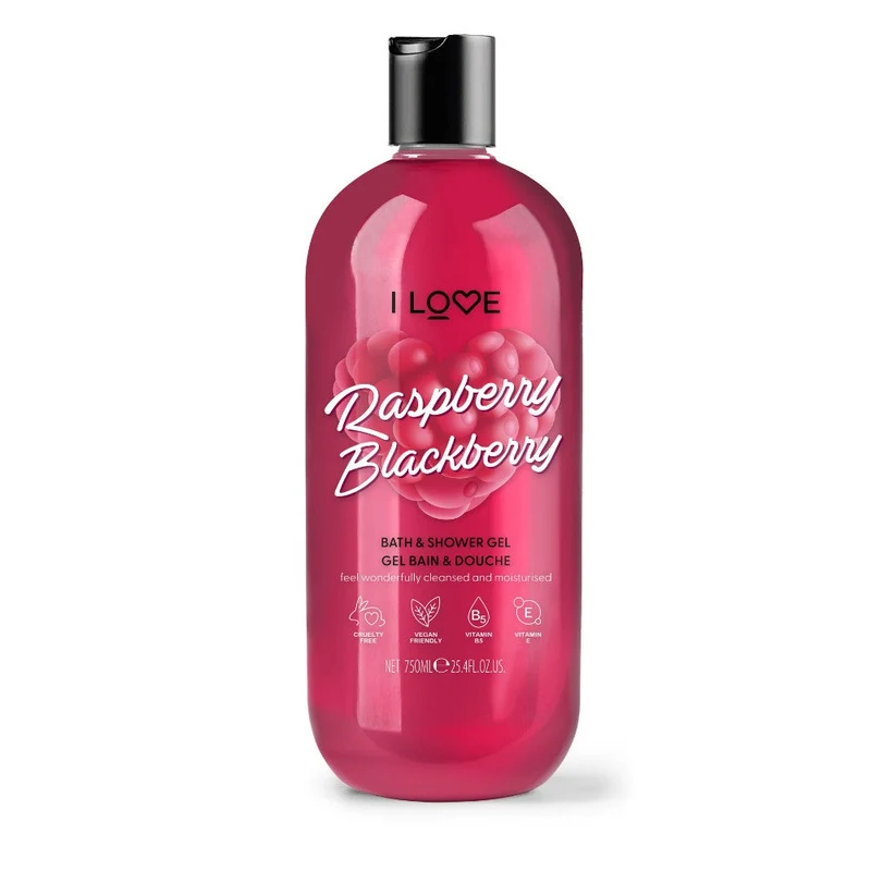 I Love Raspberry & Blackberry Gel doccia idratante 750 ml — Gel doccia