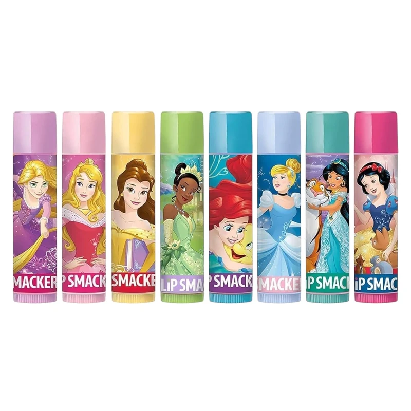 Lip Smacker Disney Princess Party Baume À Lèvre Assortis Pour Enfants Inspirés Par Les Princesses Disney Effet Naturel Transparent 1Pc