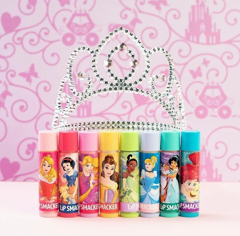 Lip Smacker Disney Princess Party Baume À Lèvre Assortis Pour Enfants Inspirés Par Les Princesses Disney Effet Naturel Transparent 1Pc