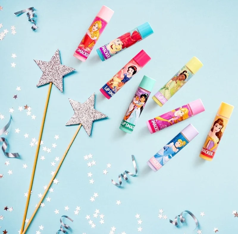 Lip Smacker Disney Princess Party Baume À Lèvre Assortis Pour Enfants Inspirés Par Les Princesses Disney Effet Naturel Transparent 1Pc