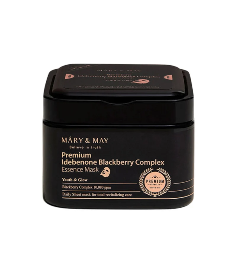 Mary&May Premium Idebenon Blackberry Complex Essenza Maschera Set 20 pz — Maschera viso