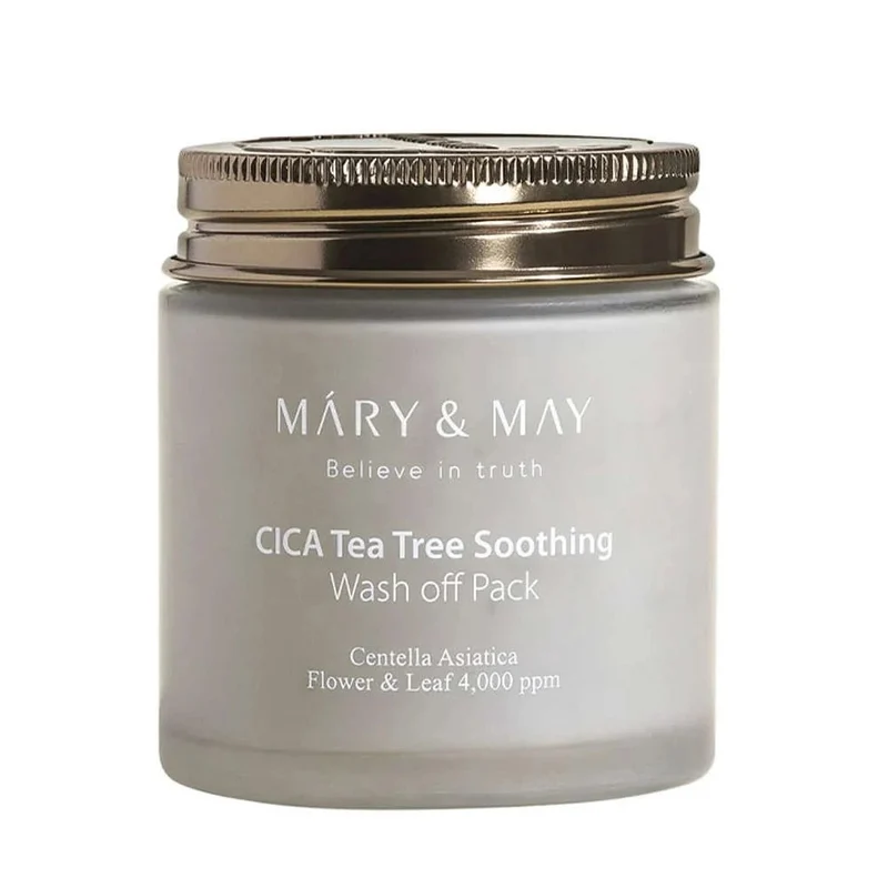 Mary&May CICA Tea Tree Lenitivo Wash-off Pack Clay Maschera 125g — Maschera