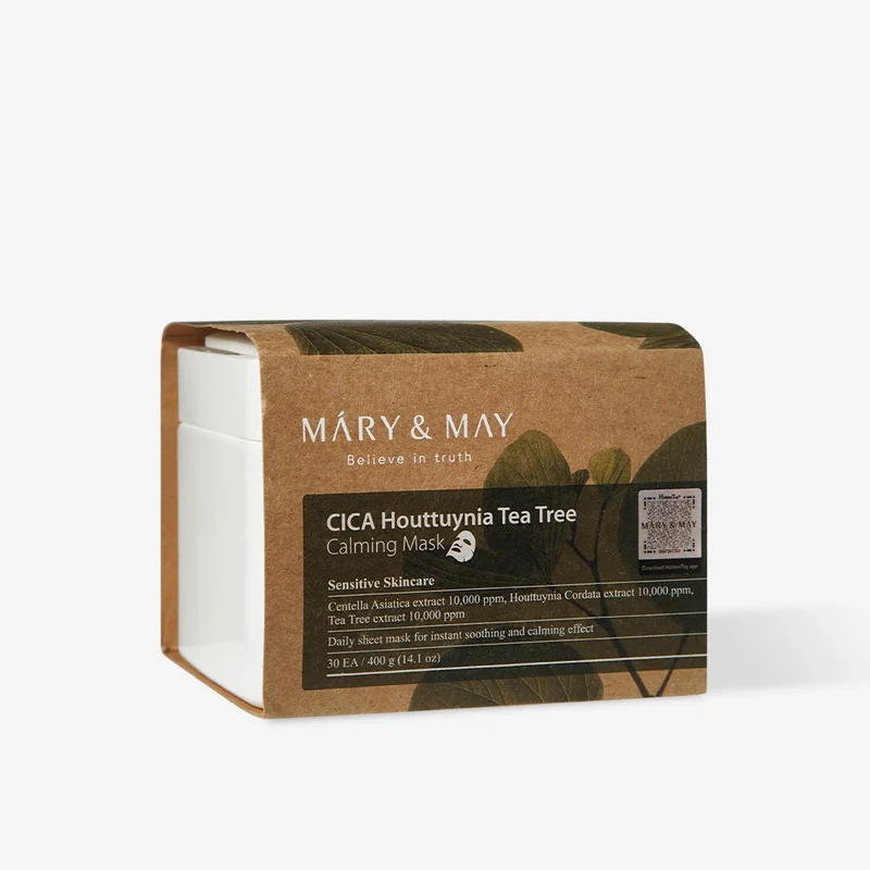 Mary&May Cica Houttuynia Tea Tree Lenitivo Maschera 30 pz — Maschera viso