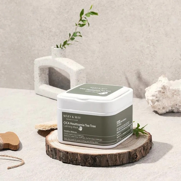 Mary&May Cica Houttuynia Tea Tree Lenitivo Maschera 30 pz — Maschera viso
