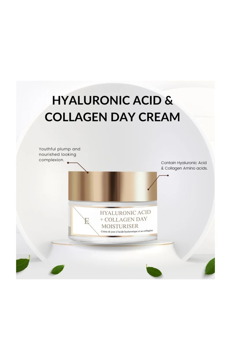 Crème de jour anti-âge - Acide hyaluronique & collagène - Peaux matures