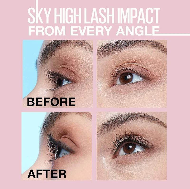 Maybelline New York Mascara Volume & Longueur Sky High Waterproof – Very Black