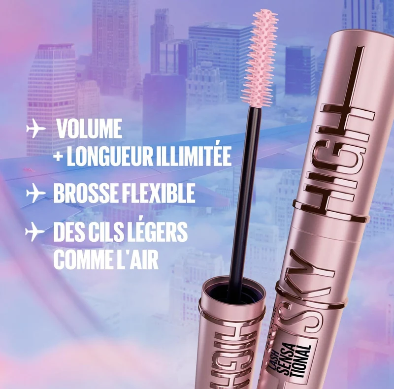 Maybelline New York Mascara Volume & Longueur Sky High - Bleu Mist