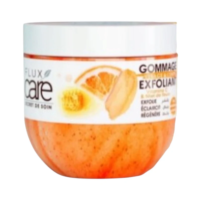 Flux Care Secret De Soin Gommage Exfoliant Visage & Corps Vitamine C & Miel De Fleurs Exfolie Détoxifie Régénére
