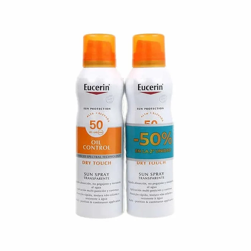 Eucerin Controllo olio Tocco Secco SPF 50 2x200 ml — Crema solare viso