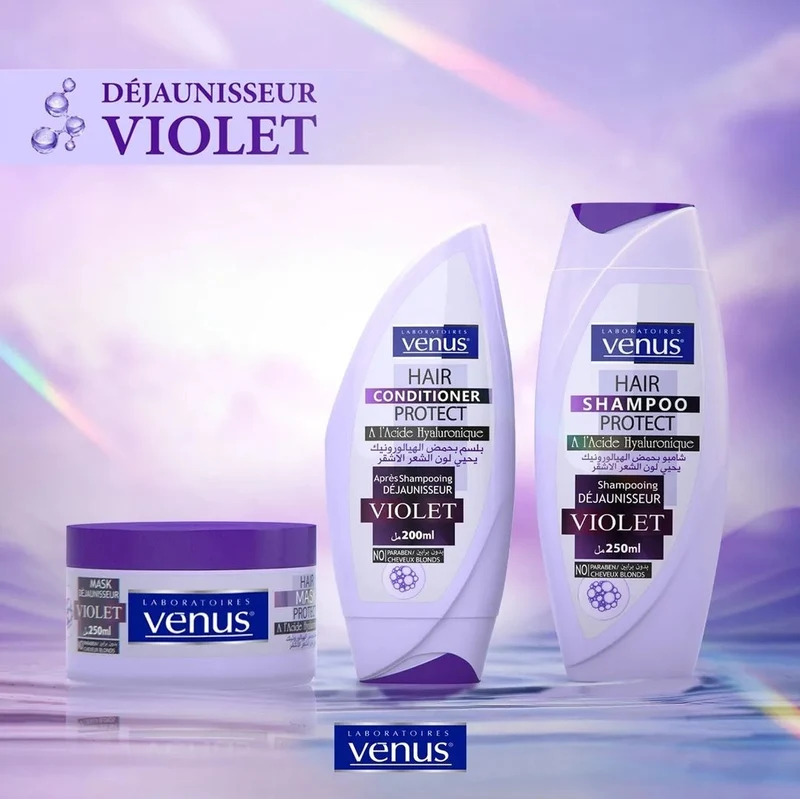 Venus Hair Shampoo Repair Shampoing A L'Acide Hyaluronique Déjaunisseur Violet