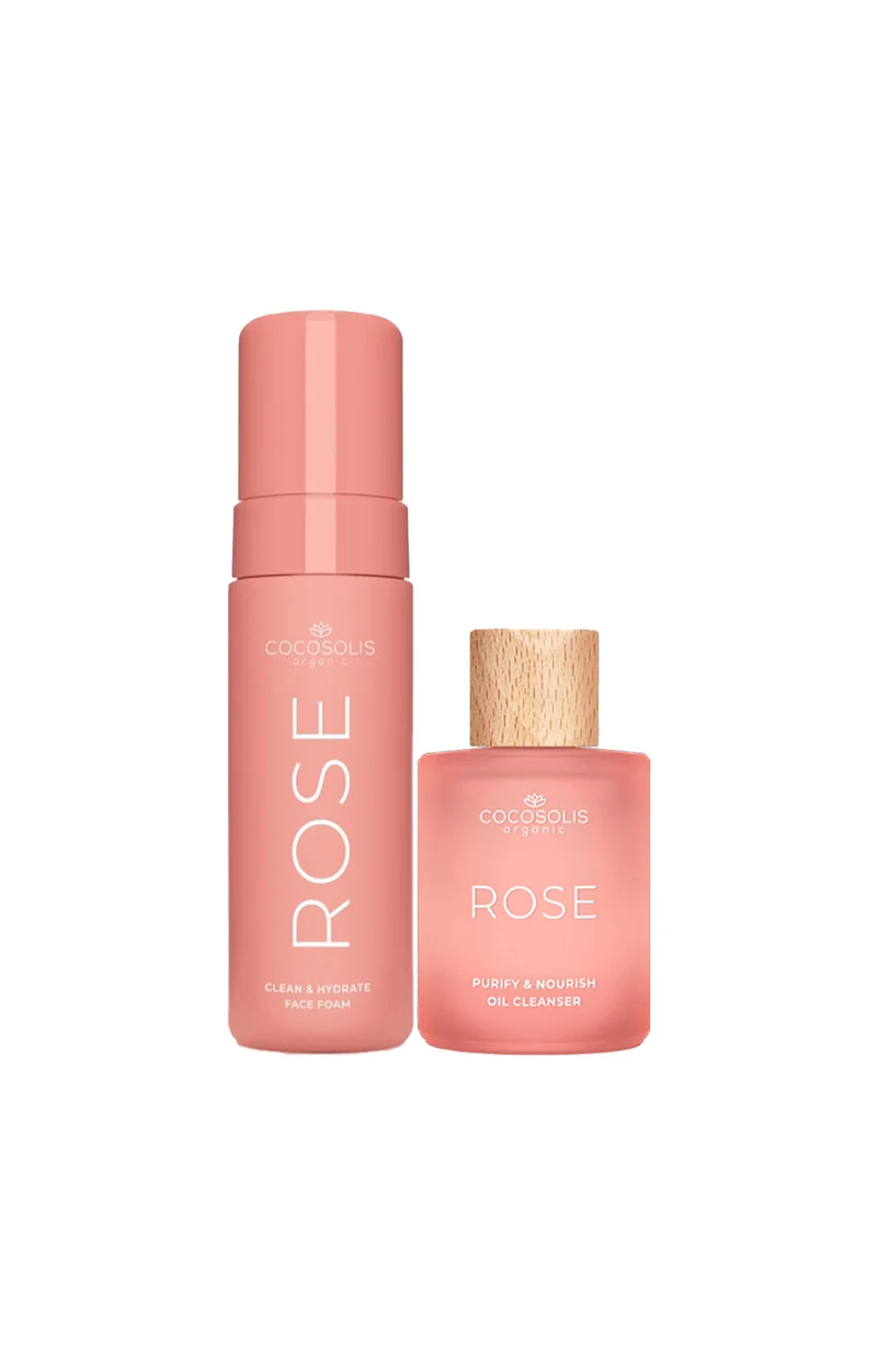Duo double nettoyage - Huile et mousse à la rose - Visage