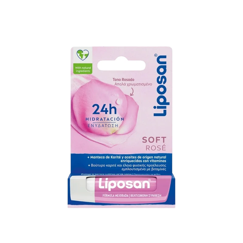 Liposan Soft Rosé Hydratation 24H Baume À Lèvres Douces Au Ton Rosé