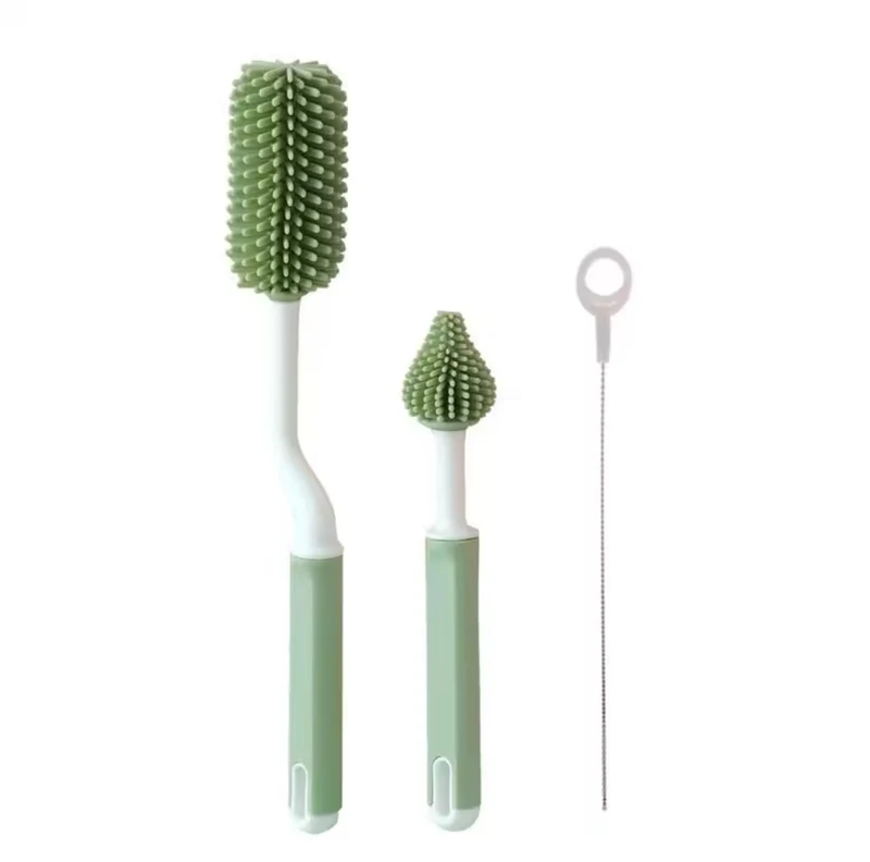 Ensemble De Brosses À Bouteille En Silicone Manche Long