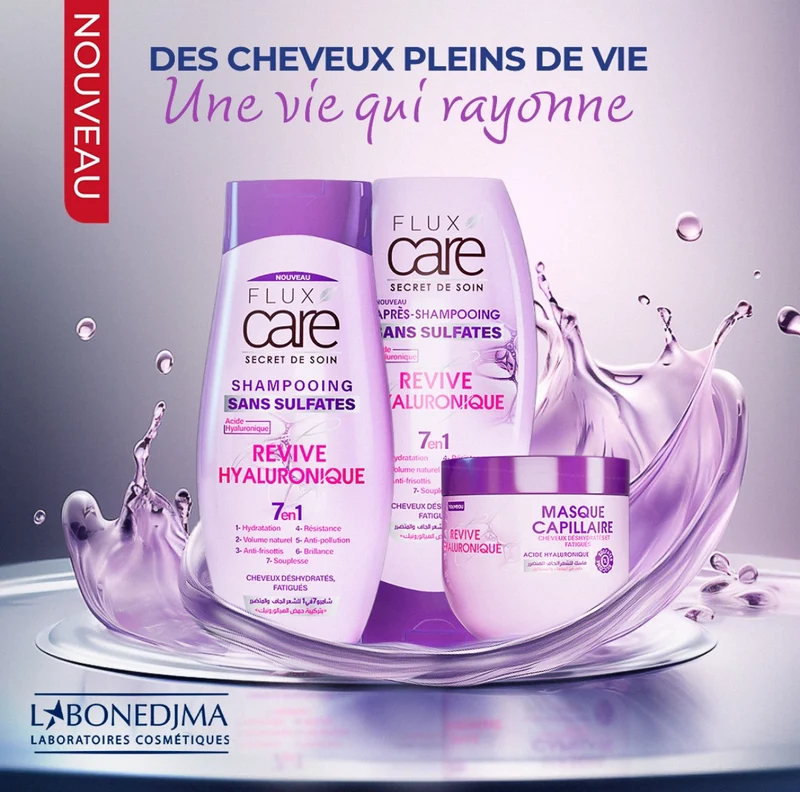 Flux Care Shampoing Sans Sulfates Revive Hyaluronique 7En1 Cheveux Déshydratés Fatigués