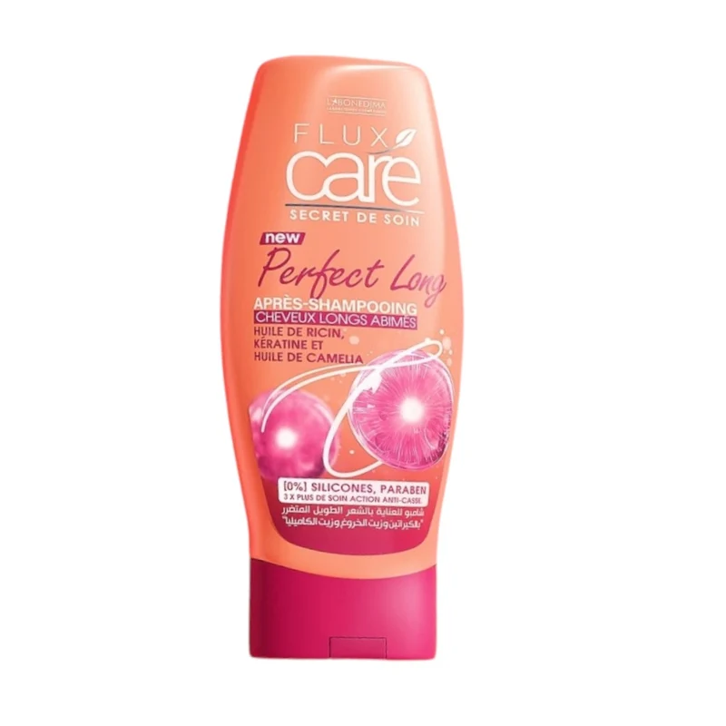 Flux Care Après-Shampoing Huile De Ricin Kératine Et Huile De Camélia 0% Silicones Paraben