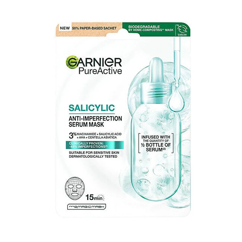 Garnier Maschera anti-imperfezioni siero salicilico 1 pezzo — Maschera viso