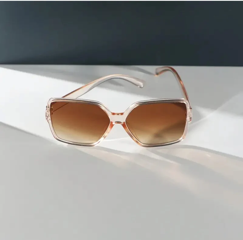 Lunettes Carrées Surdimensionnées Pour Femmes Avec De Petits Motifs Géométriques Verres Dégradés