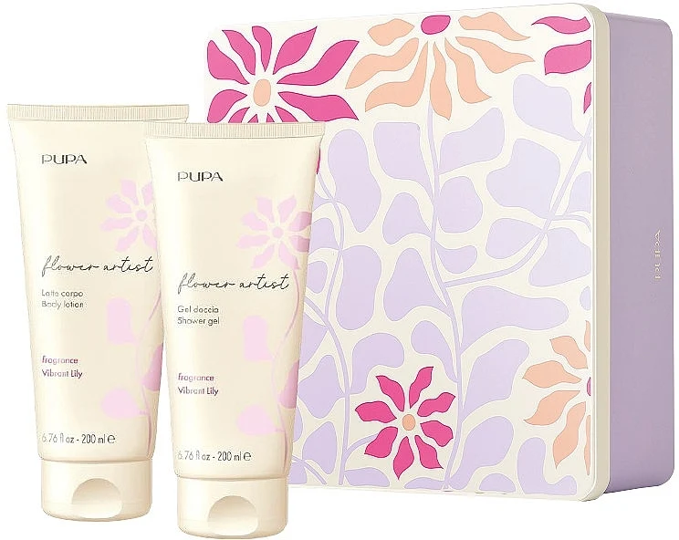 Pupa Flower Artist Kit Vibrant Lily Latte Doccia 200 ml + Latte Corpo 200 ml — Set Corpo
