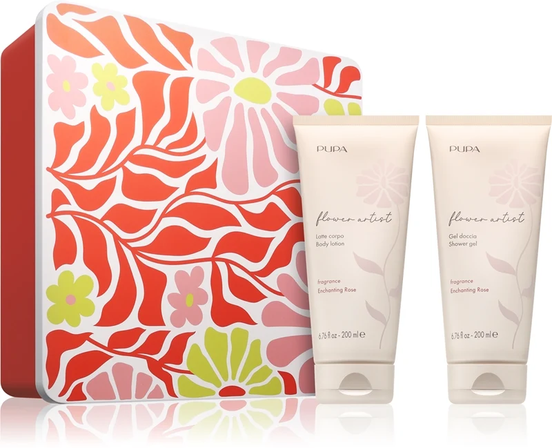 Pupa Flower Artist Kit Enchanting Rose Latte Doccia 200 ml + Latte Corpo 200 ml — Set Corpo