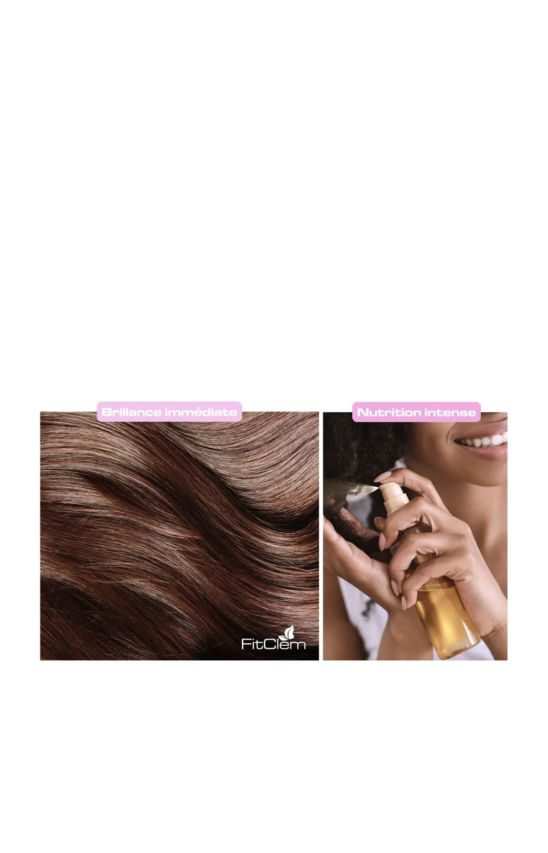 Huile naturelle nourrissante - Bain d'huiles - Cheveux secs - 50 ml
