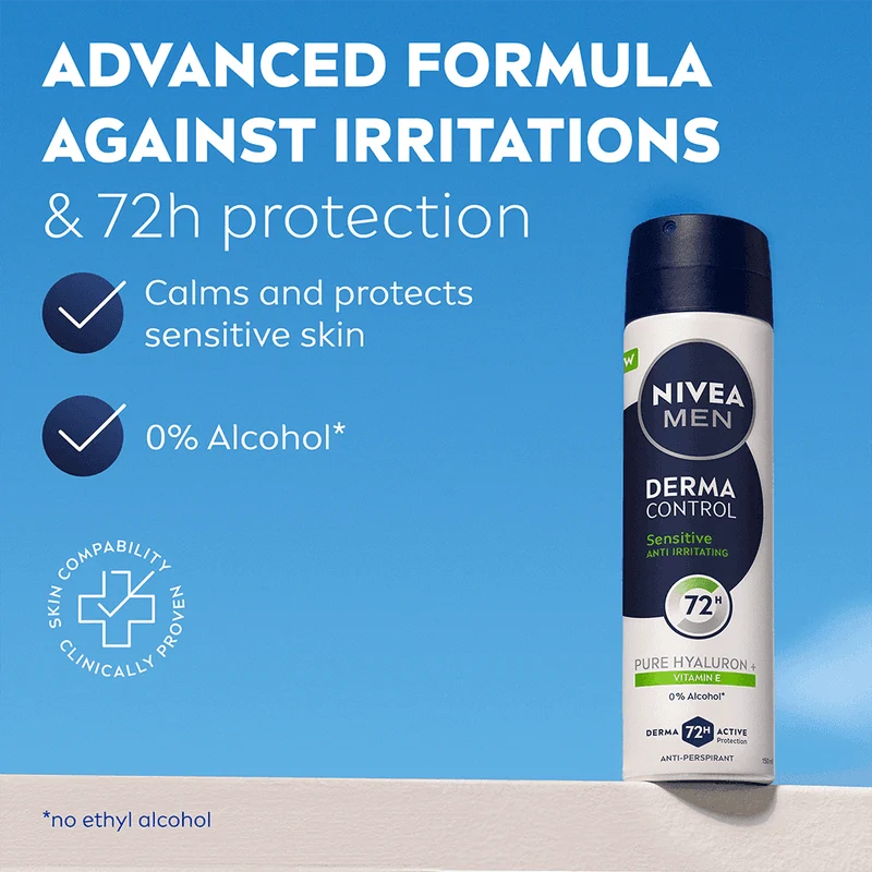 Nivea Deodorante Sensitive Anti Irritating 72h 150 ml — Deodorante spray