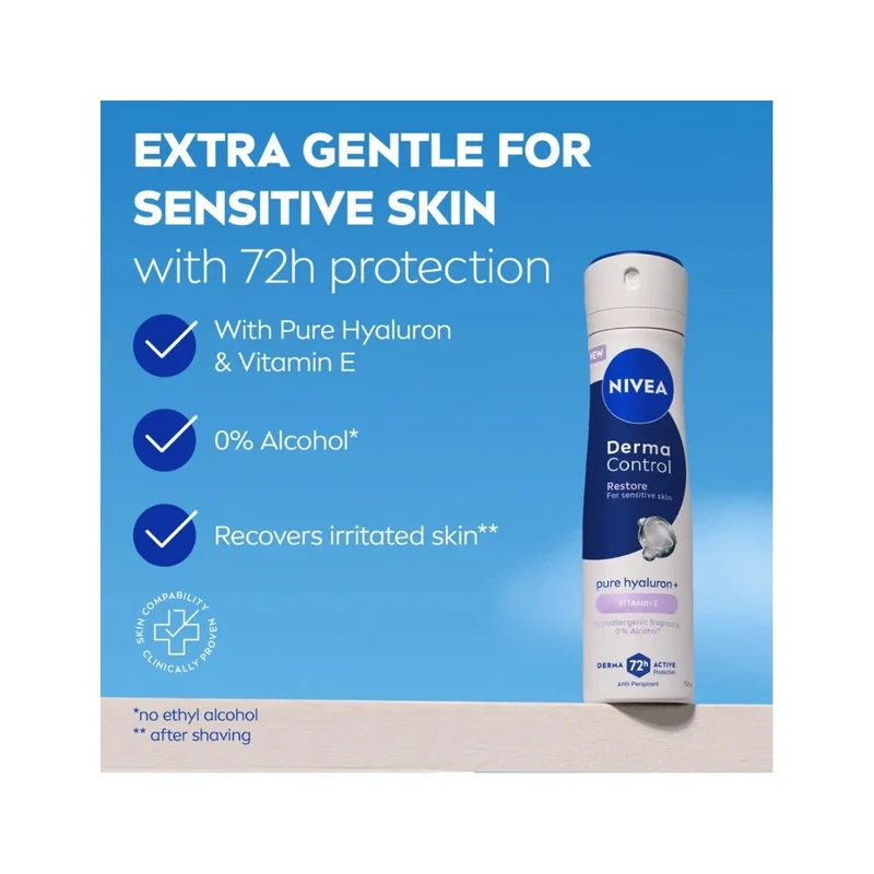 Nivea Derma Control Restore 72h 150 ml — Deodorante spray