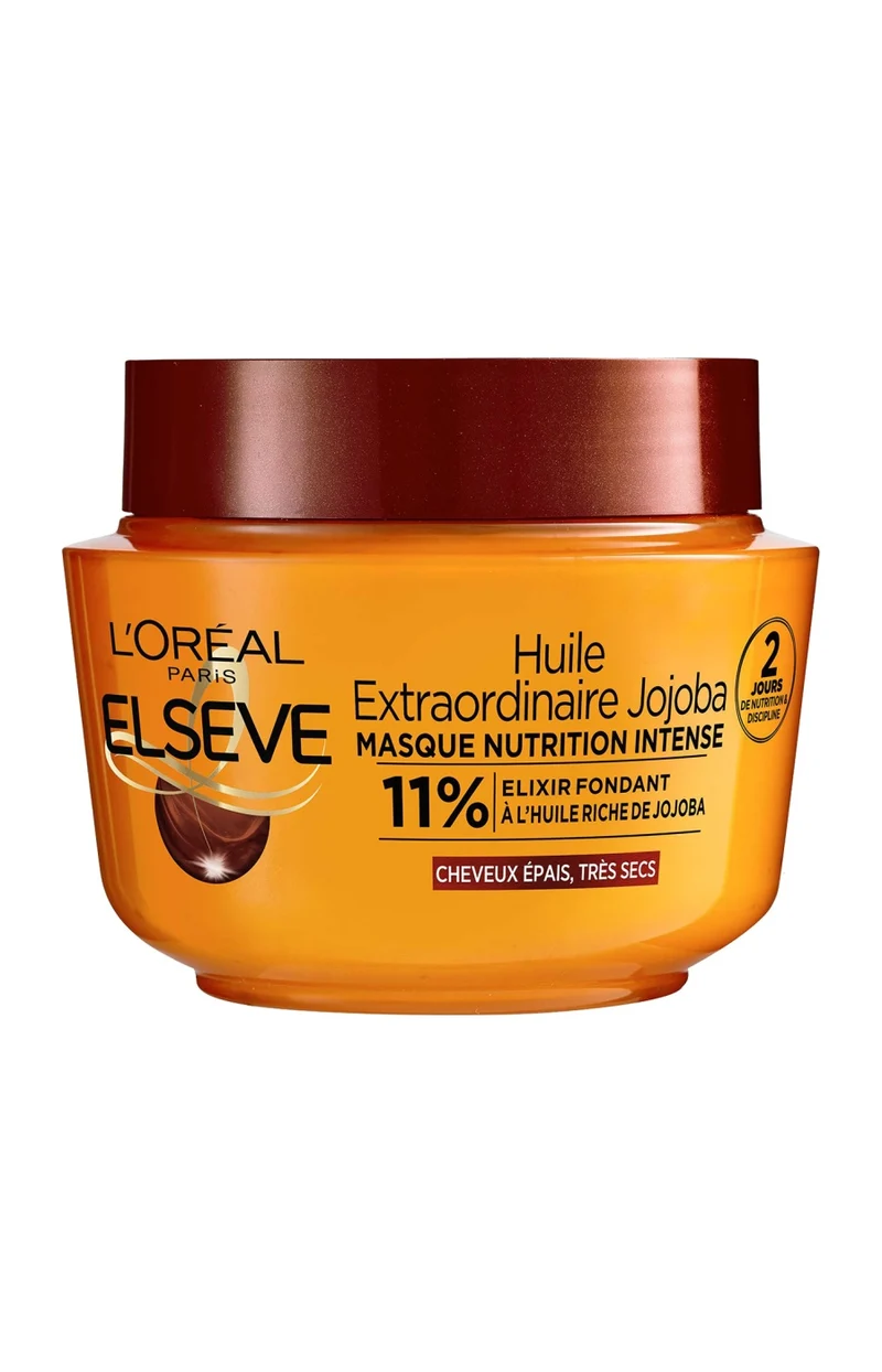2 masques nourrissants - Huile de jojoba - Cheveux épais & très secs - 310 ml