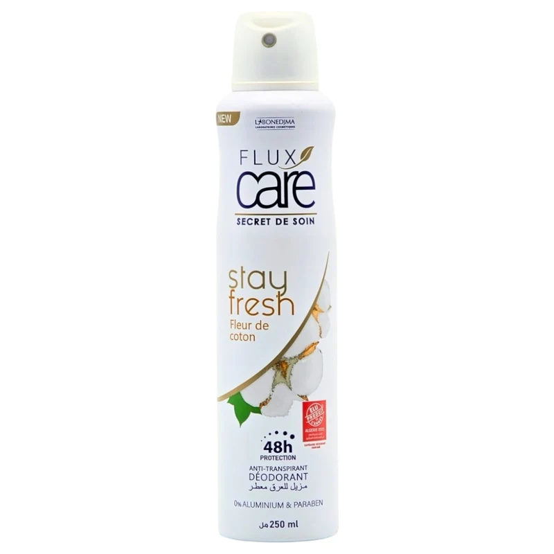 Flux Care Déodorant Anti-Transpirant Stay Fresh Fleur De Coton