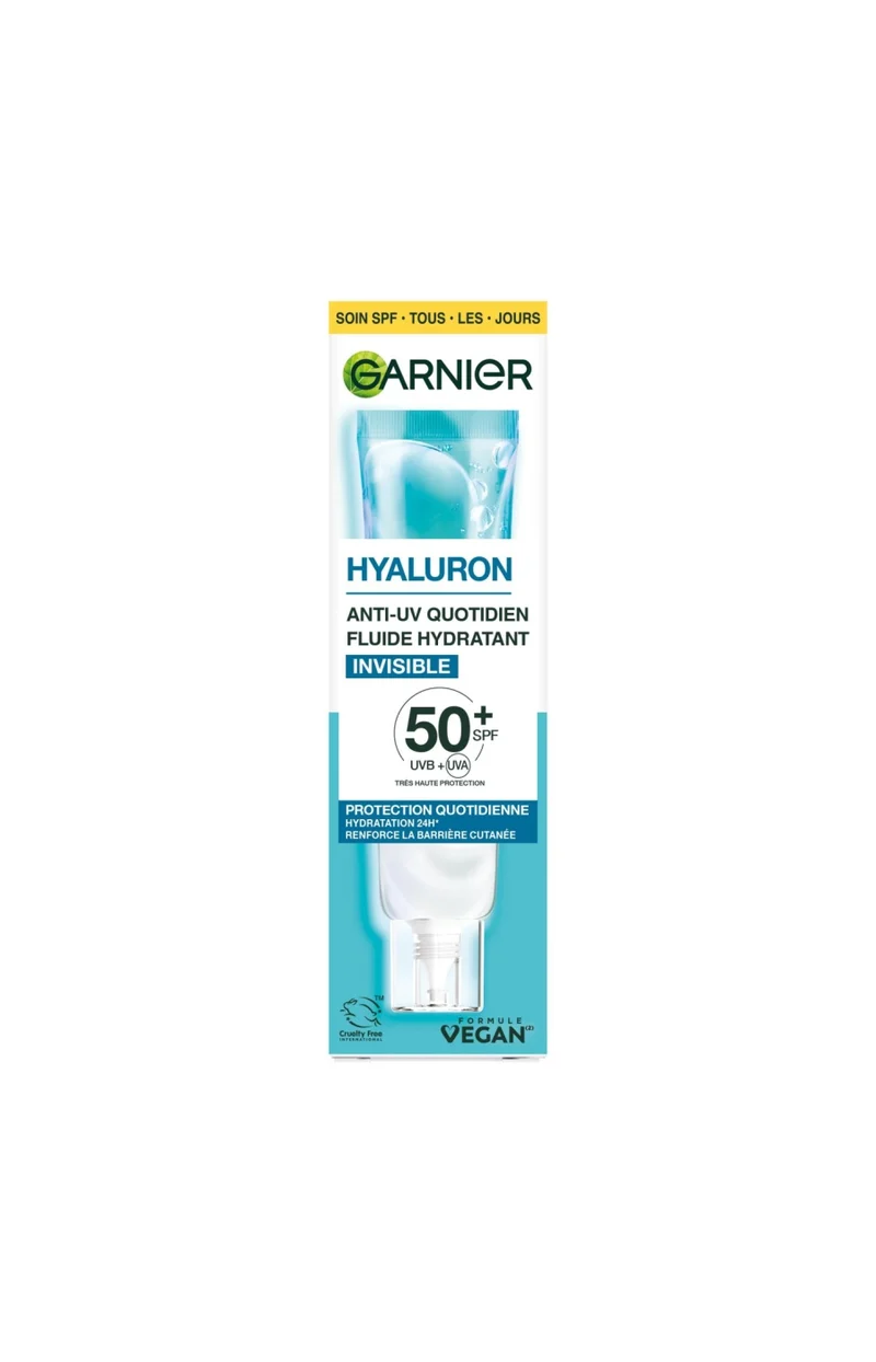 Fluide hydratant invisible SPF50+ - Acide hyaluronique - 40 ml
