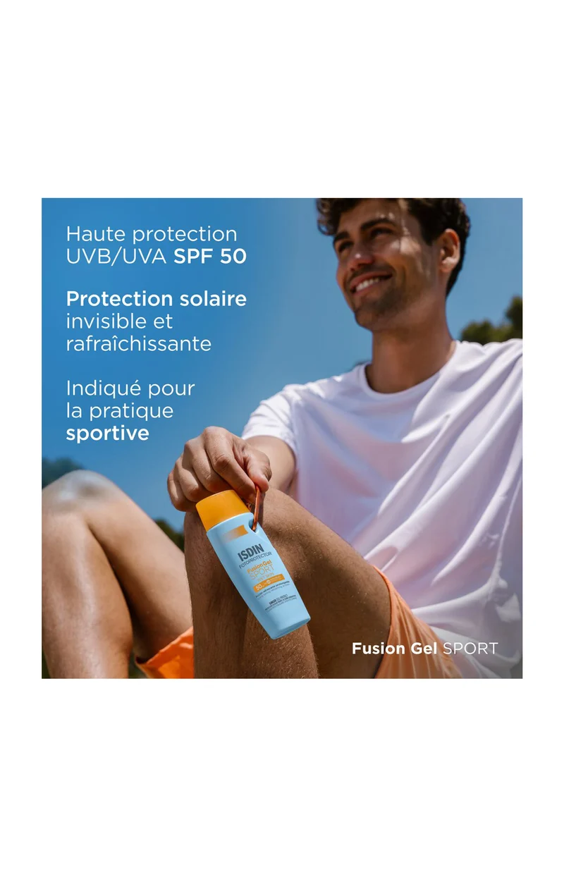 Gel solaire SPF 50 - Fusion Gel Sport - Corps - 100 ml