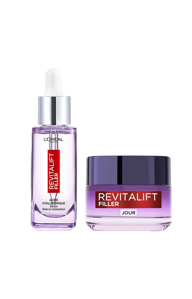 Sérum & crème de jour anti-rides - Revitalift Filler - Visage