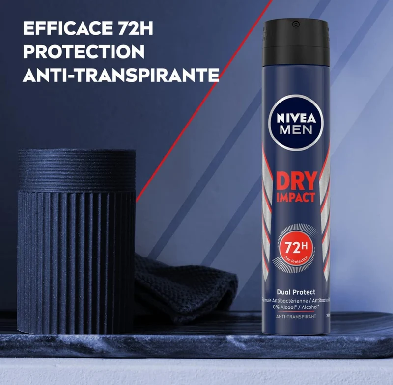 Nivea Men Déodorant Spray Dry Impact Efficace 72 H Anti-Transpirant Spray