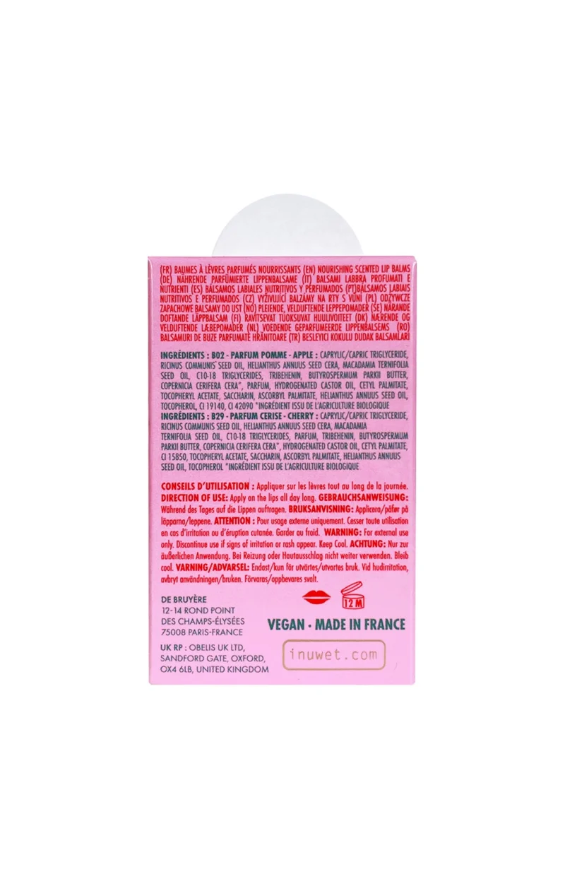 Coffret baumes à lèvres parfumés - Cerise & pomme - 2 produits