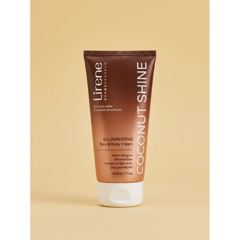 Lirene Coconut Shine Crema viso e corpo dorata illuminante 150 ml