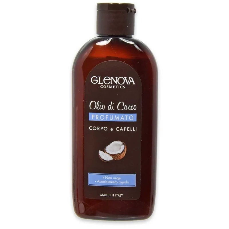 Glenova Olio Di Cocco Corpo E Capelli Profumato Assorbimento Rapido 200 ml — Olio corpo e capelli