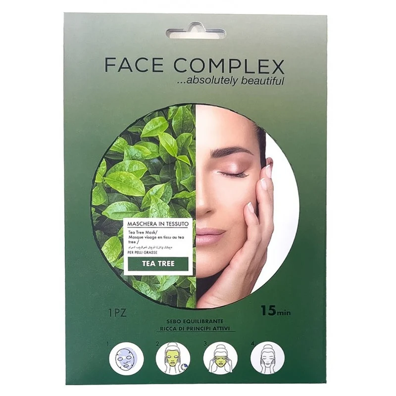 Face complex Maschera In Tessuto Viso Pelli Grasse Idratante Anti Acne 1 Pz 1 unità — Maschera viso