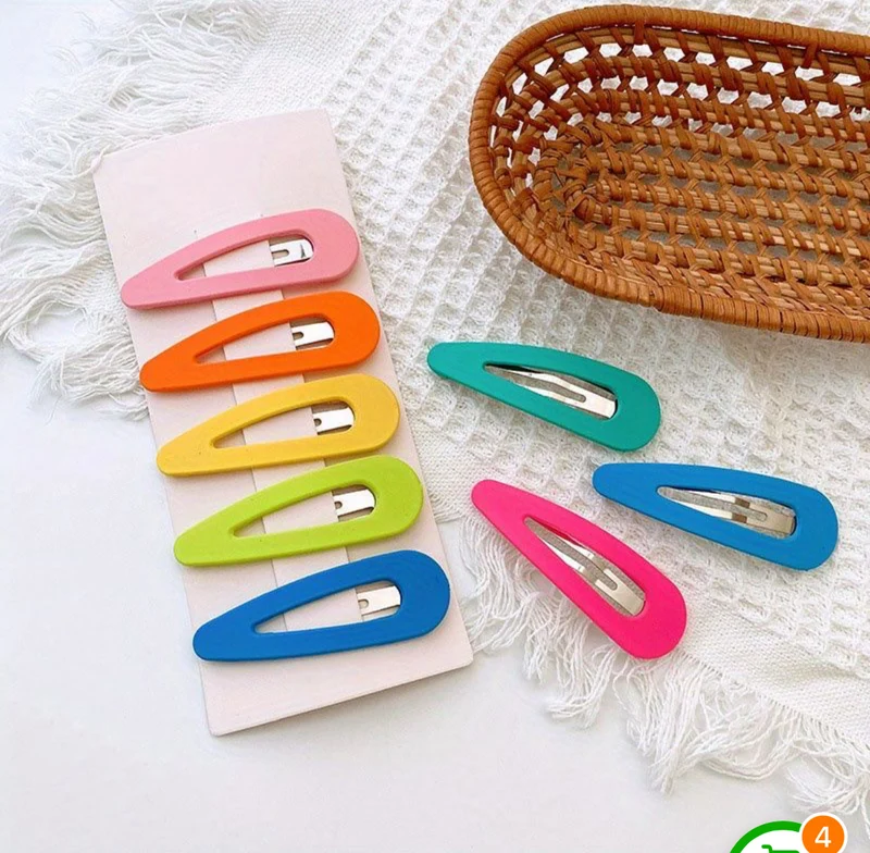 Pinces À Cheveux De Couleur Unie 2 Pièces Pince À Pression Style Simple Accessoires Pour Cheveux Pour Filles Et Femmes 2Pcs