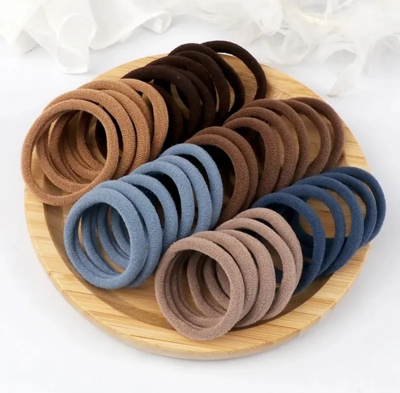 3Pcs / Set Femmes Filles Bandes De Cheveux De Base 4Cm Couleurs Solides Simples Bandeau Élastique Accessoires De Cheveux Attache De Queue De Cheval