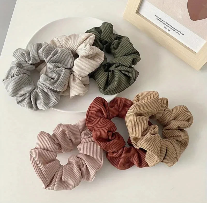 1Pcs Élastiques À Cheveux Tricotés Scrunchies Automne Et Hiver Élastiques À Cheveux Doux Tricotés Porte-Scrunchie À Cheveux Quotidien
