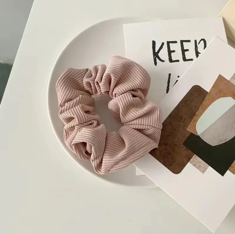 1Pcs Élastiques À Cheveux Tricotés Scrunchies Automne Et Hiver Élastiques À Cheveux Doux Tricotés Porte-Scrunchie À Cheveux Quotidien