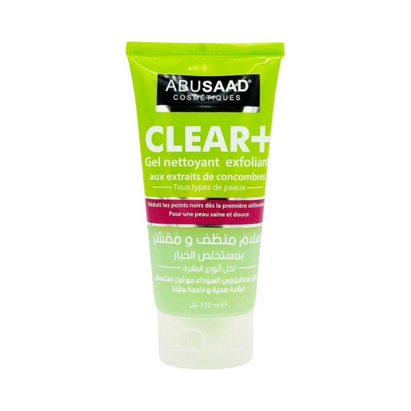 Abusaad Clear+ Gel Nettoyant Exfoliant Aux Extraits De Concombres