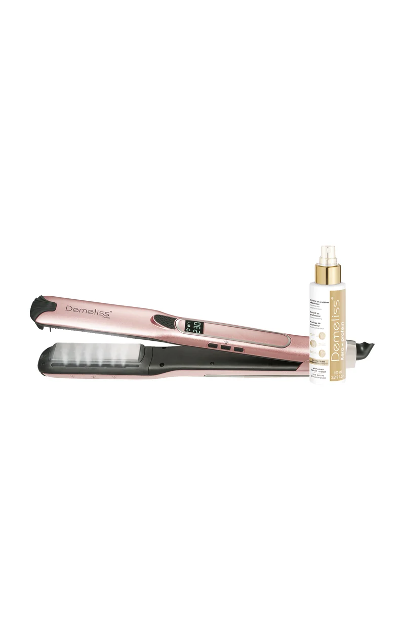 Lisseur professionnel - Plaques titanium - 230°C - Rose