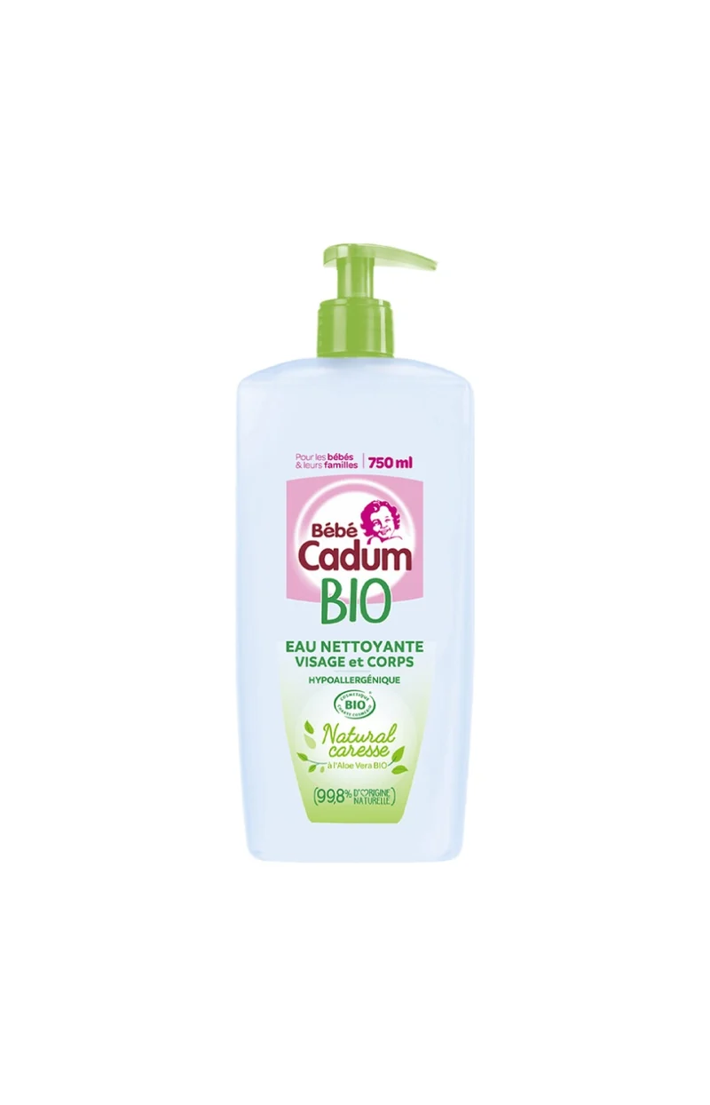 2 eaux nettoyante bio - Aloe vera - Visage & corps - Bébé - 750 ml