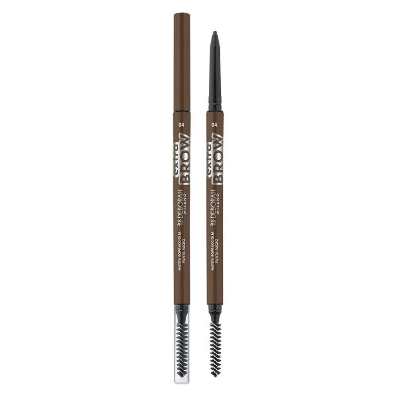 Deborah 24 Ore Extra Brow Matita Sopracciglia Micro Brunette 04 — Matita sopracciglia