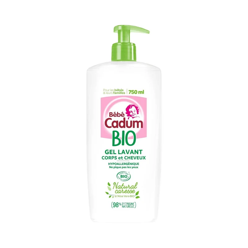 Cadum Gel Lavant Corps & Cheveux Bio Natural Caresse