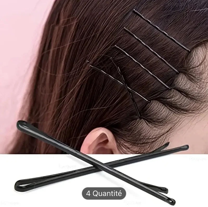 Épingles À Cheveux Noires Élégantes Pince Chignon 48Pcs