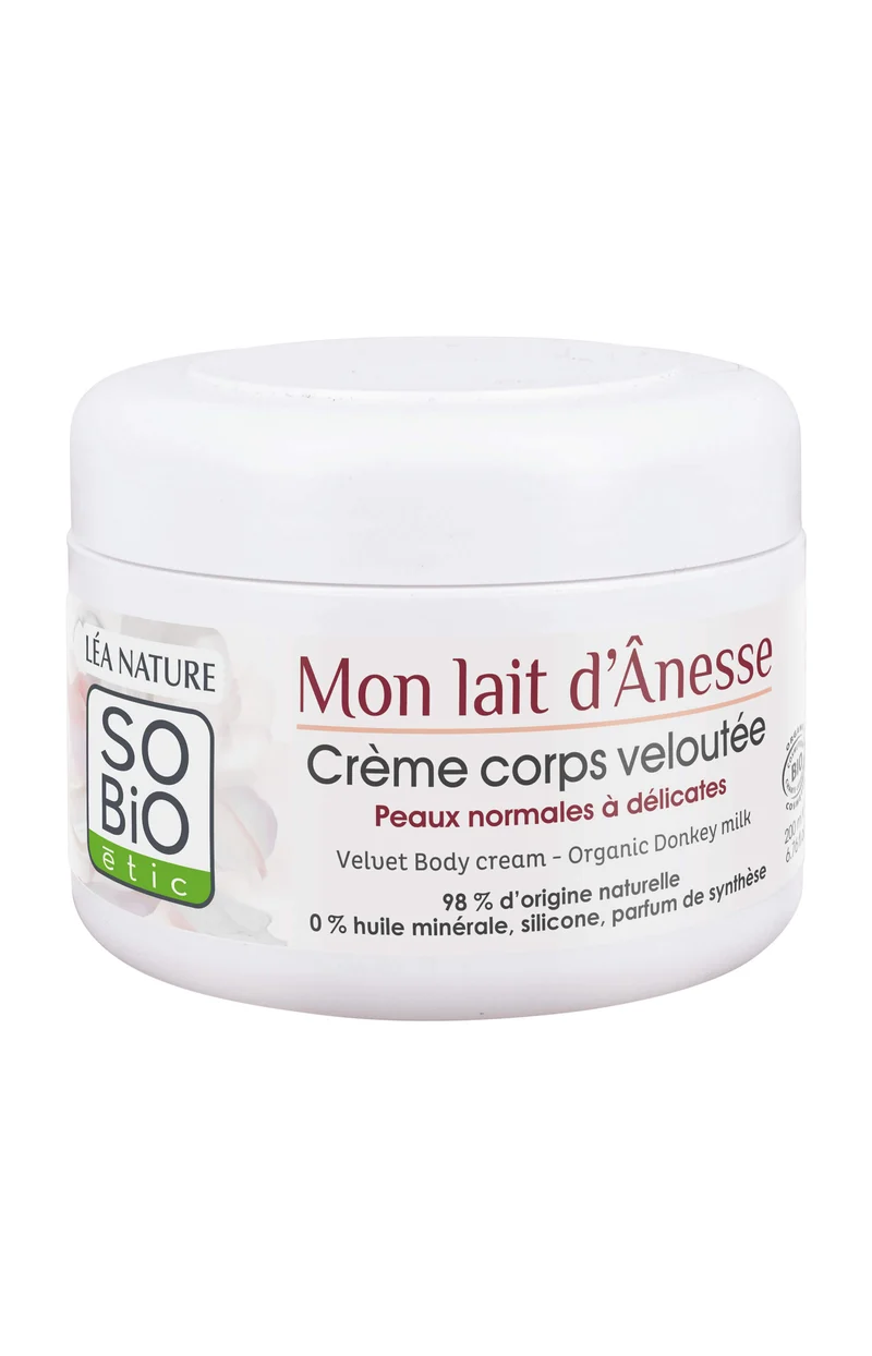 Crème veloutée nourrissante bio - Lait d'ânesse - Corps - 200 ml
