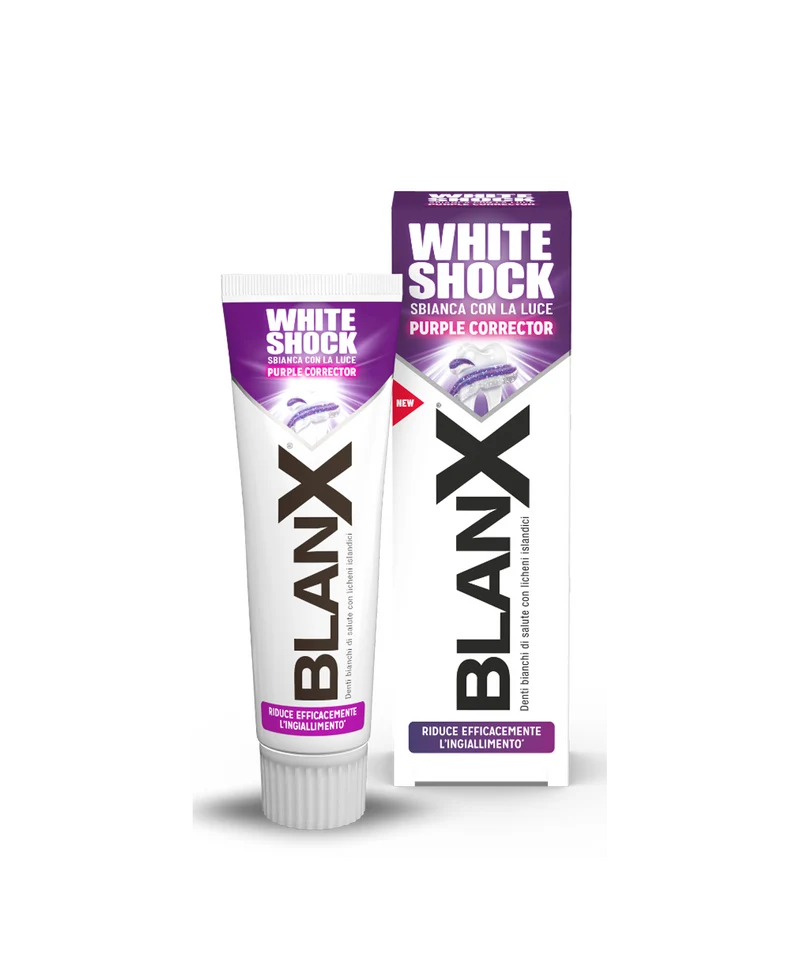 Blanx White Shock Dentifricio Sbiancante Con Correttore Viola 75 ml — Dentifricio